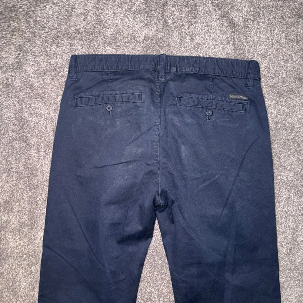 Marc O'Polo Men's Navy Blue Straight Leg Mod‎ Stig Shaped Fit Pants Size 32x34